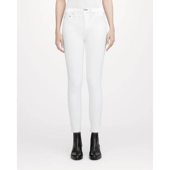 NEW RAG & BONE high rise ankle skinny jean in blanc - Picture 1 of 2